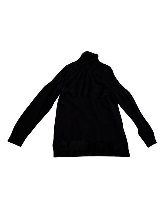 Shop Priceless Sweaters - Black Turtleneck Rib-Knit Sweater